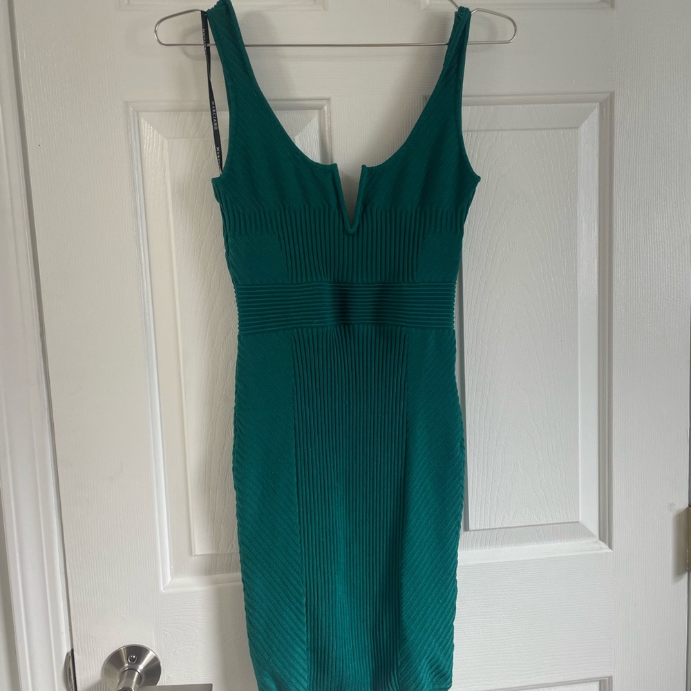 Marciano Teal Backless Dress